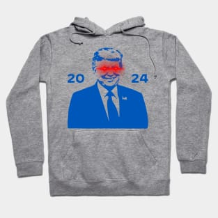 DARK TRUMP 2024 Dark Brandon Remix USA President (Blue) Hoodie